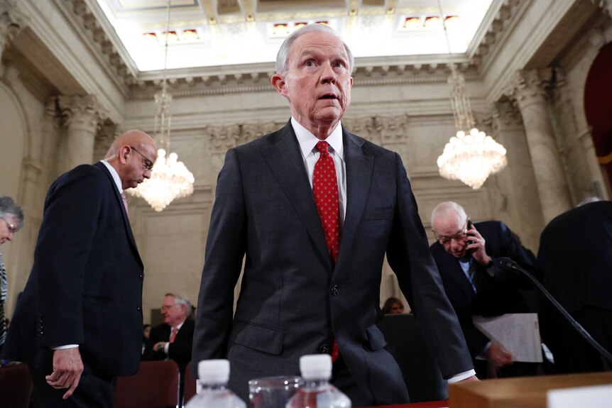 Jeff Sessions fronts US Senate hearing