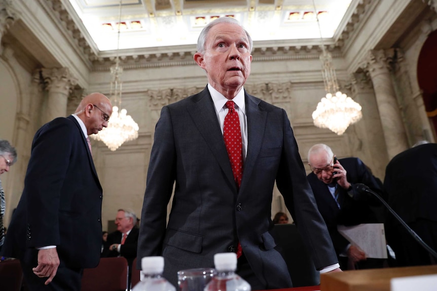 Jeff Sessions fronts US Senate hearing