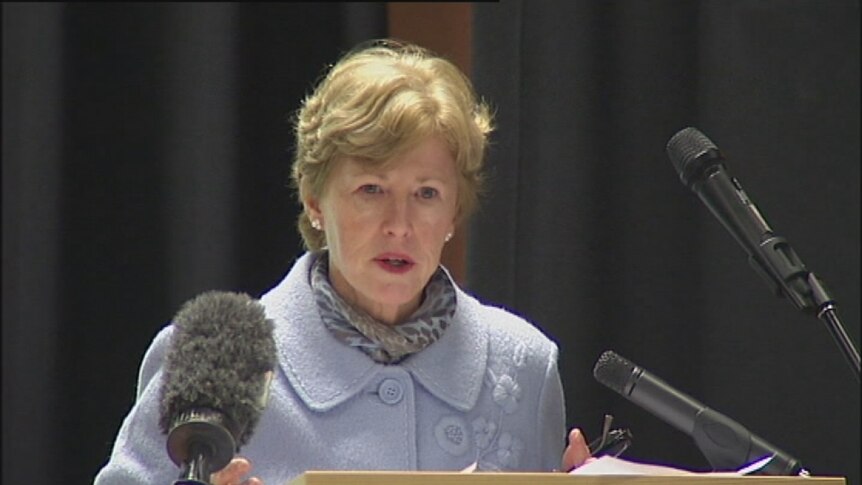 Christine Milne addresses the Tasmanian Greens conference 2012