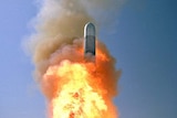 A Tactical Tomahawk Cruise Missile launches
