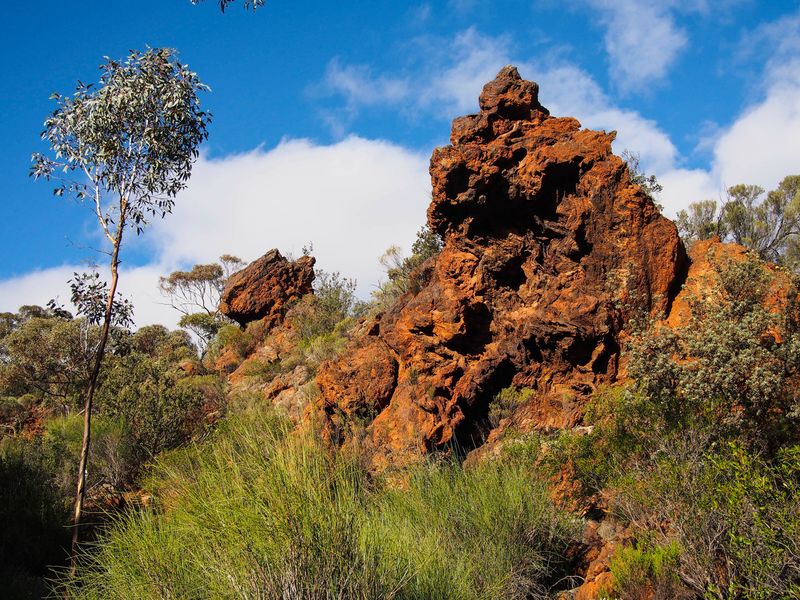 Banded Ironstone outcrop Bungalbin East, Yilgarn region, WA