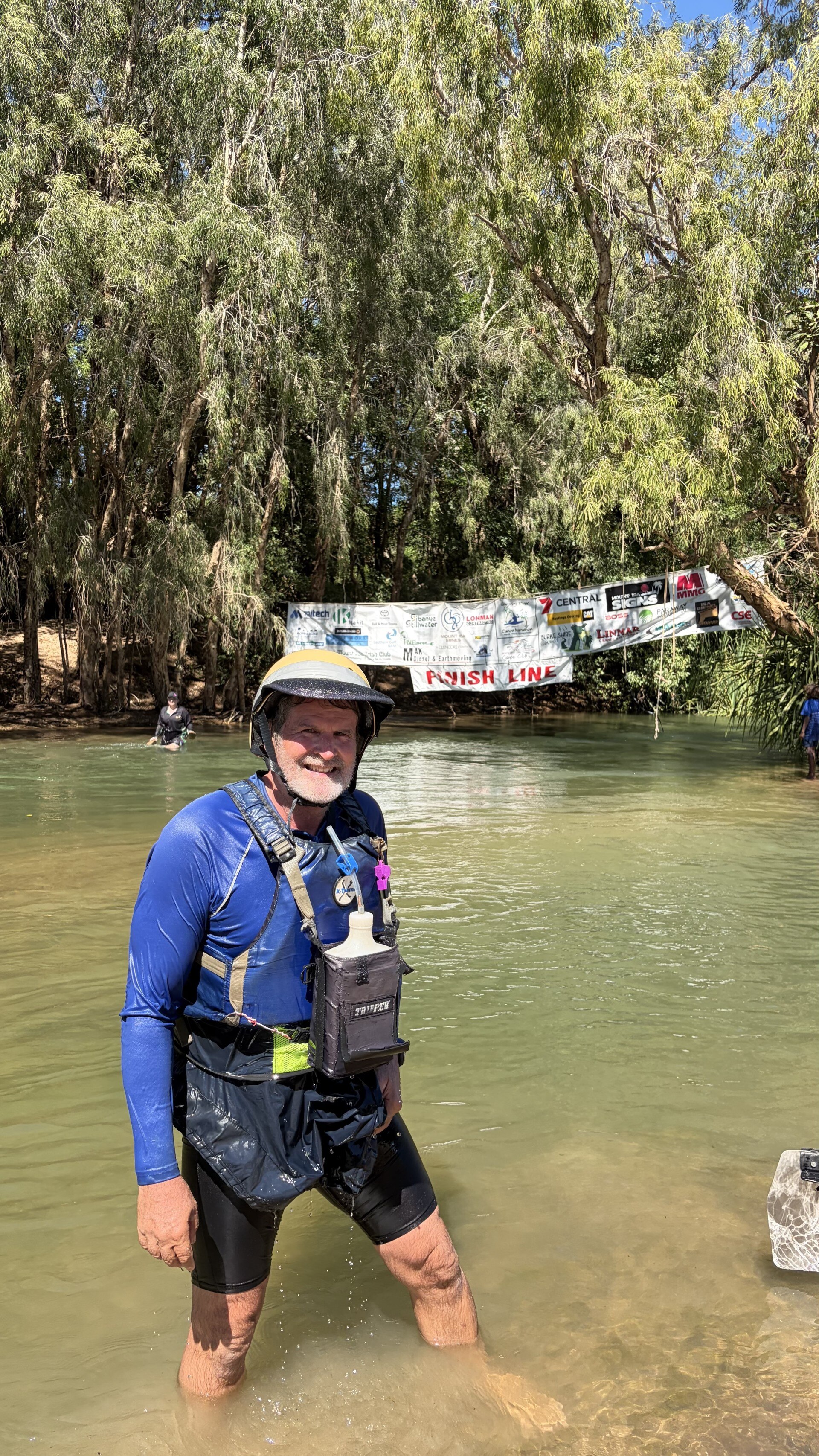 A man standing in a river