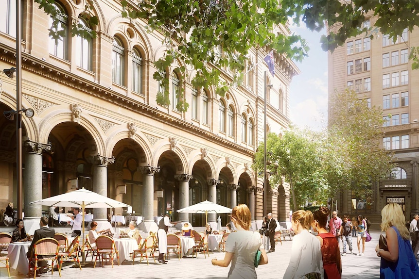 Outdoor dining proposal for Martin Place