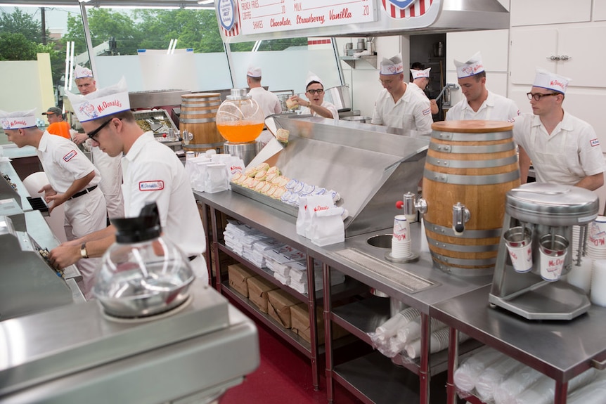 The original McDonald's store in San Bernardino had a then-revolutionary assembly line kitchen.