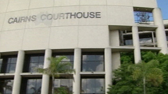 Generic TV still of front of Cairns court house building in far north Qld