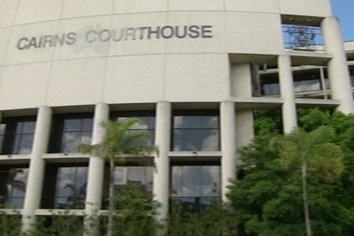Generic TV still of front of Cairns court house building in far north Qld