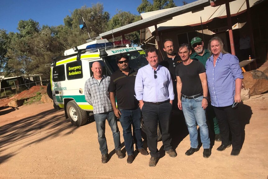 Group photo in front of an SA ambulance.
