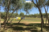 Helicopter at scene of jetski crash