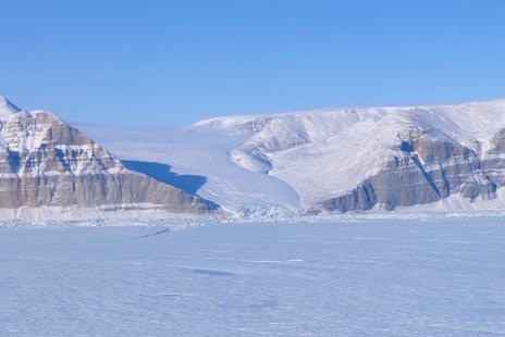 Petermann Glacier's south wall and side glacier.