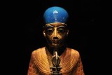 Jewellery, statuettes and models, including this statue of Ptah, make up the exhibition's collection.