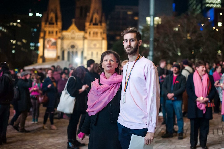 Vigil organisers Catherine Barrett and Adam Pulford