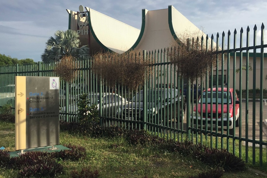 The exterior of the Pacific International Hospital in PNG