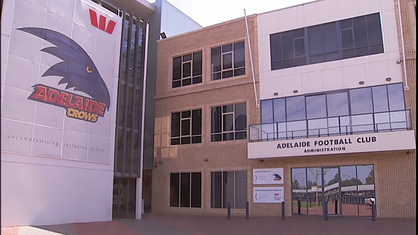 A building with an Adelaide Crows logo o it