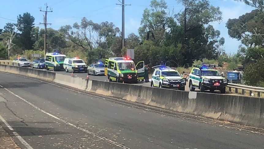 Cyclist crash on Mount Barker Road