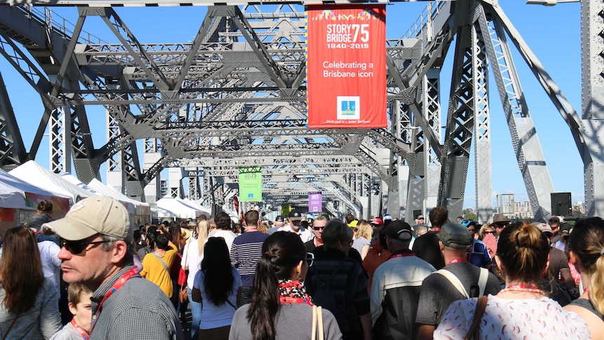 A packed Story Bridge