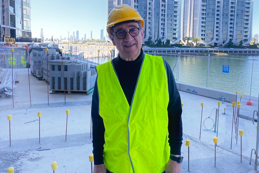 Soheil Abedian at  Sunland's The Lanes Residences, a four-building waterfront project at Mermaid Waters in August 2022