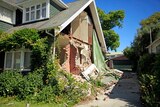 Damage to a house after an earthquake in the Christchurch on December 23, 2011.