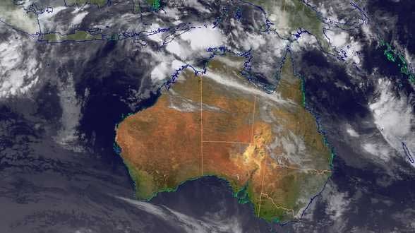 Tropical Cyclone Fina is about 1,100 kilometres east of Townsville and moving slowly south.