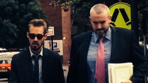 Silverchair frontman Daniel Johns outside Newcastle Local Court