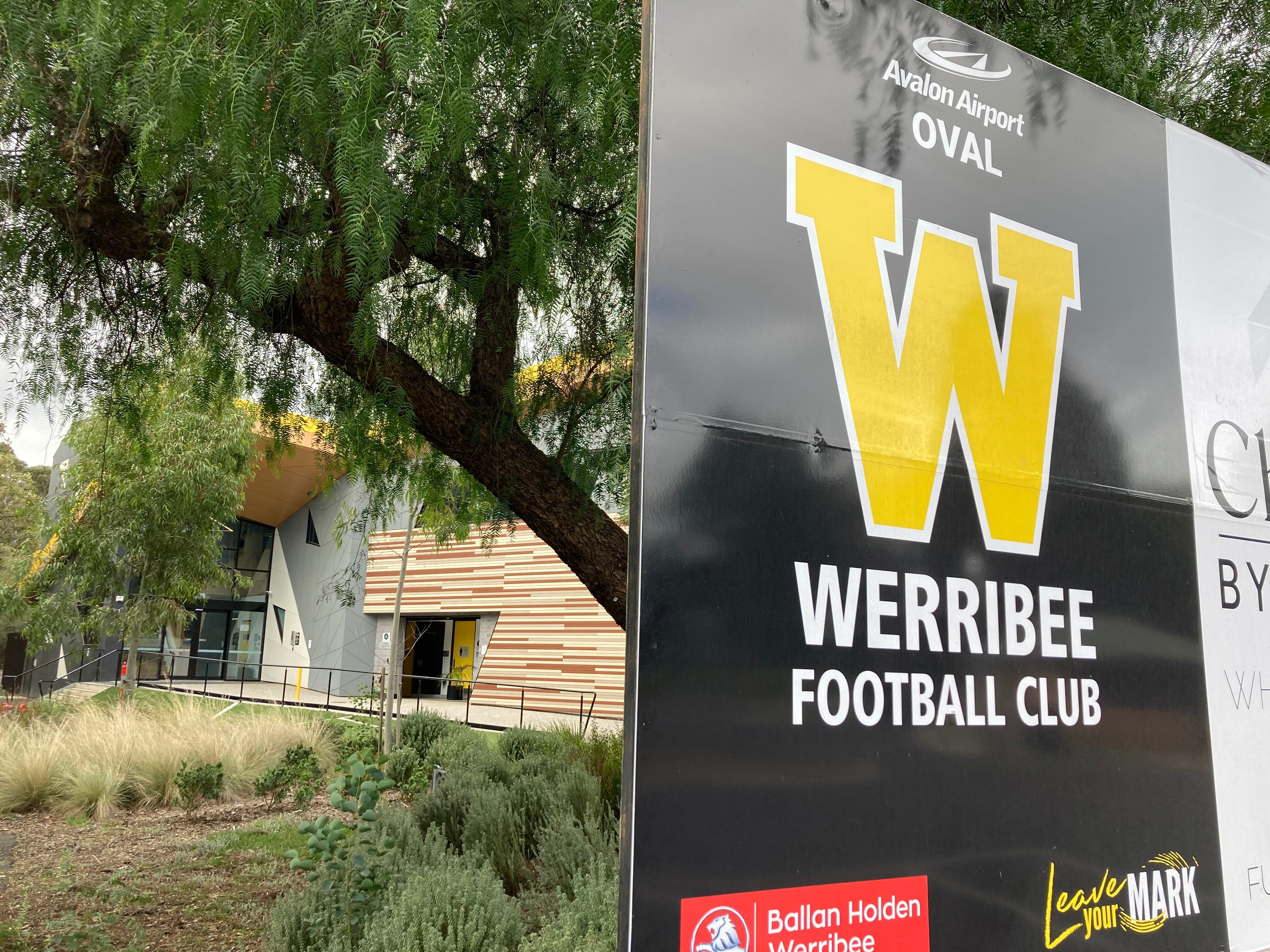 A sign outside the Werribee Football Club.