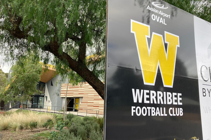 A sign outside the Werribee Football Club.