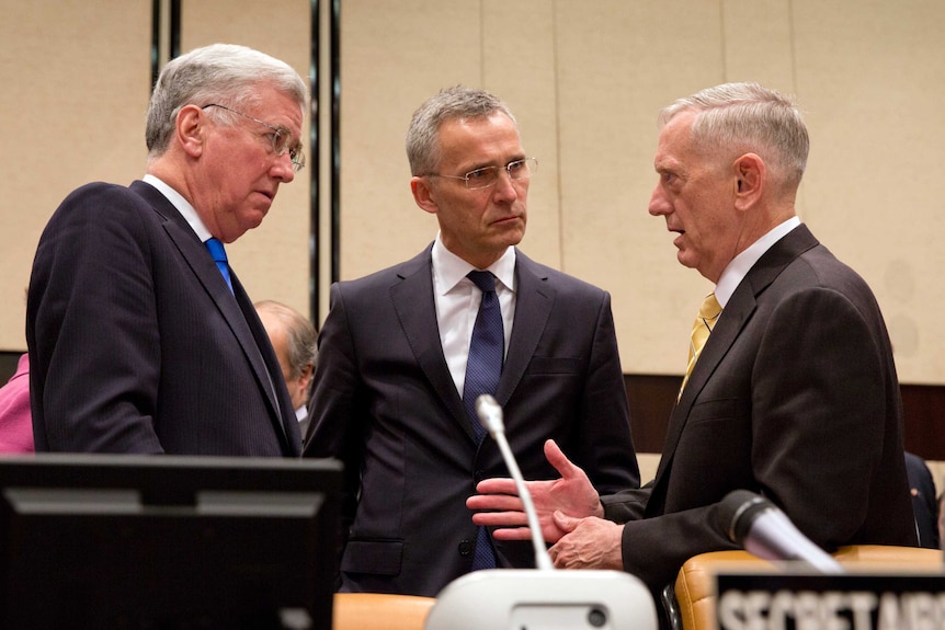 US Defence Secretary speaks to NATO chief and the British Defence Secretary.