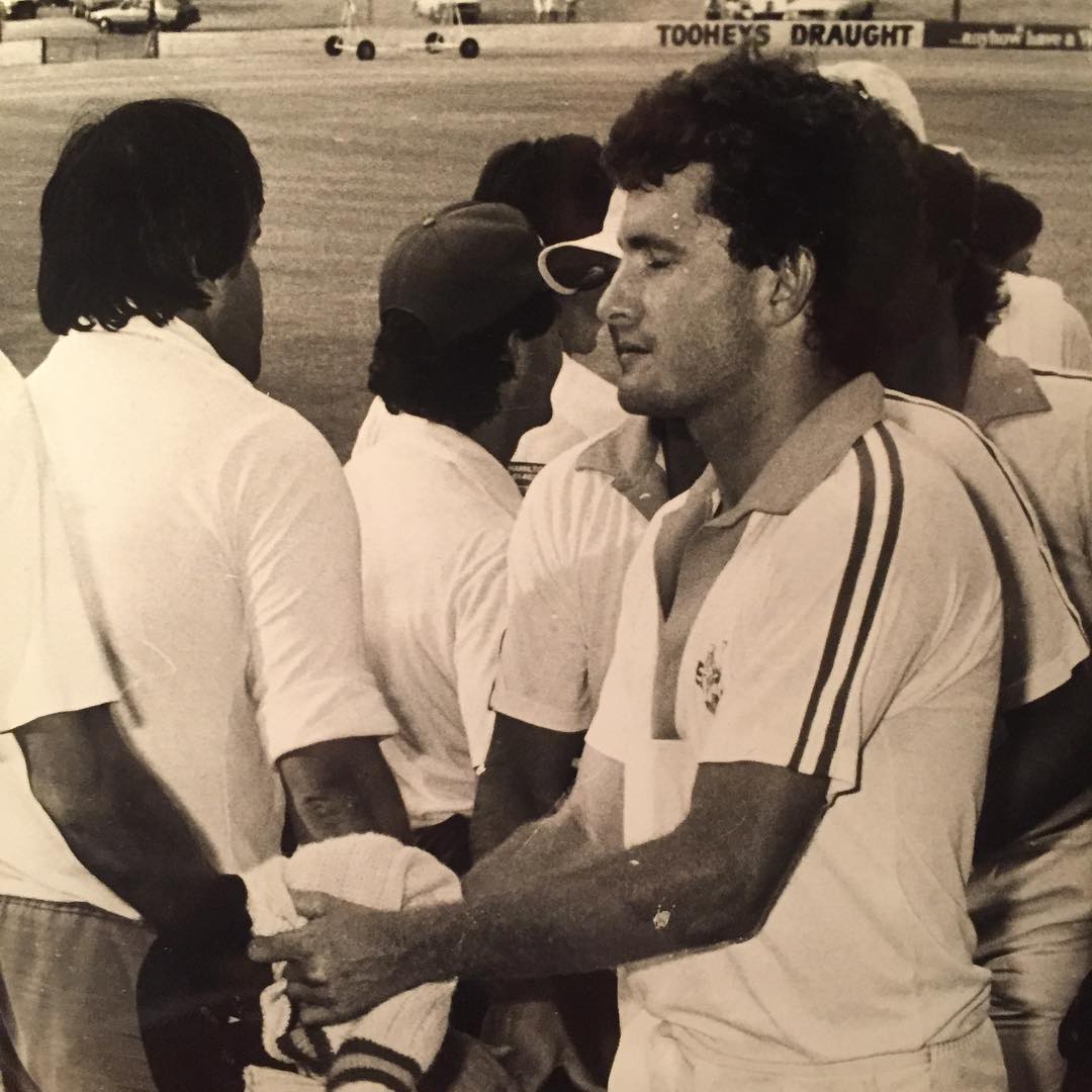 Craig on the cricket pitch