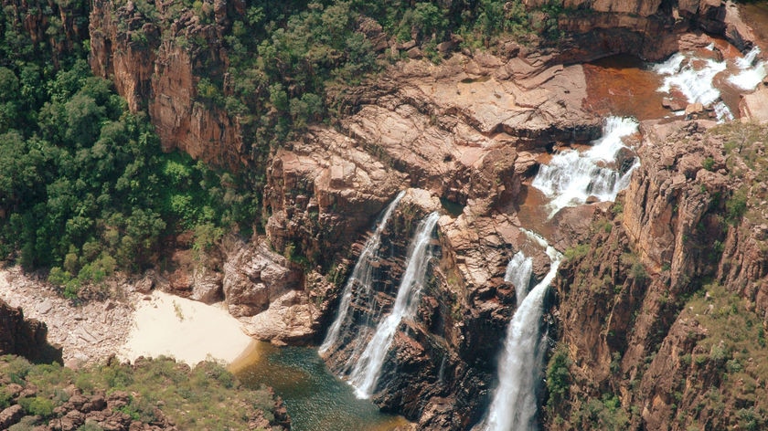 View of Twin Falls at Kakadu National Park.