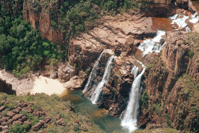 View of Twin Falls at Kakadu National Park.