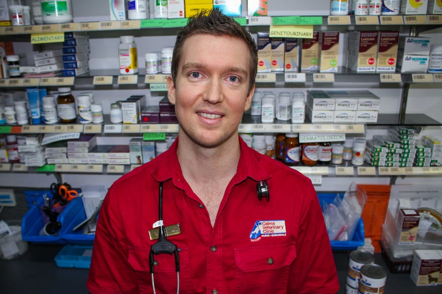 A portrait of Cairns vet Dr Richard Thomas smiling at the camera