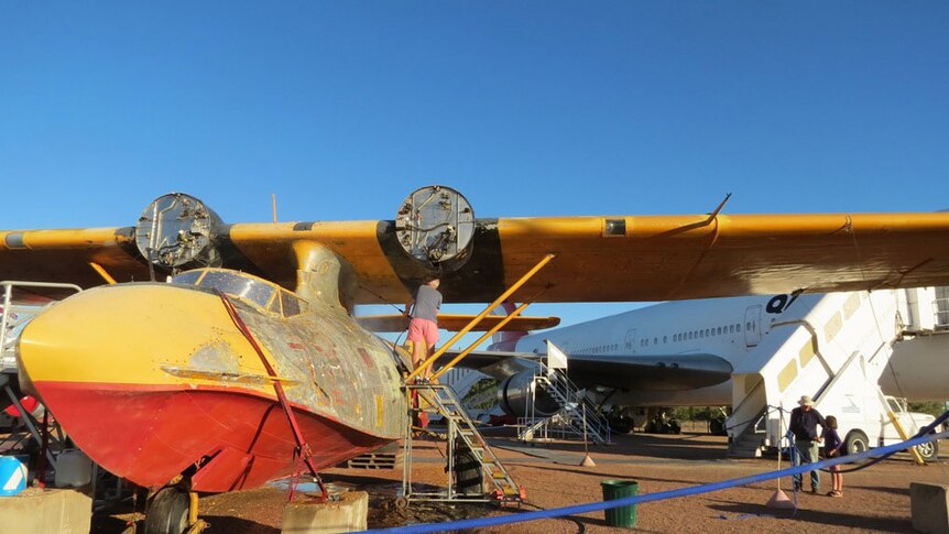 Restoration effort begins to convert a vintage Catalina flying boat in Longreach