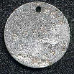 The military dog tag belonging to Canadian Gunner Harold Kerr was found in a garden in France.