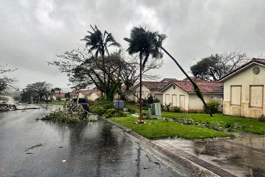 picture of flood affected area in Guam