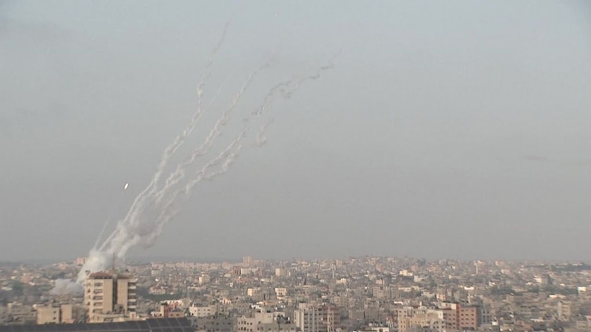 Hamas militants fire rockets from Gaza toward Jerusalem