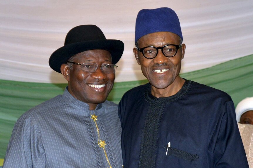 Nigeria's main presidential candidates Goodluck Jonathan and Muhammadu Buhari