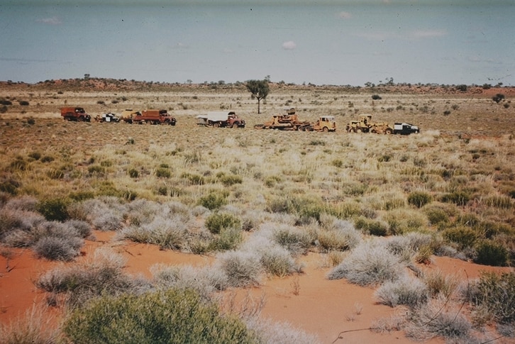 The Gunbarrel road construction party (undated image)