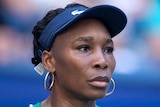 Venus Williams looks on at the 2022 US Open.