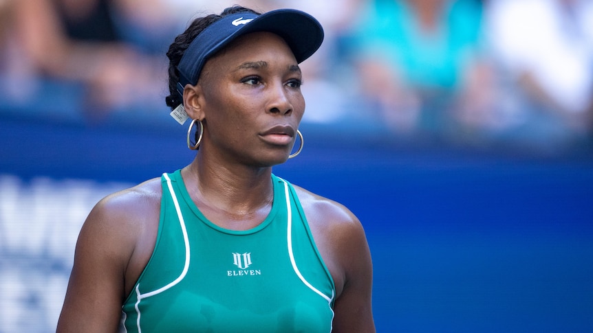 Venus Williams looks on at the 2022 US Open.