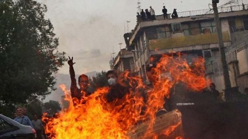 Protesters gather in the Iranian capital of Tehran