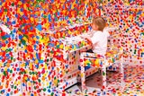A child plays in Yayoi Kusama’s 'The obliteration room' at GoMA (Audience submitted: Stuart Addelsee)