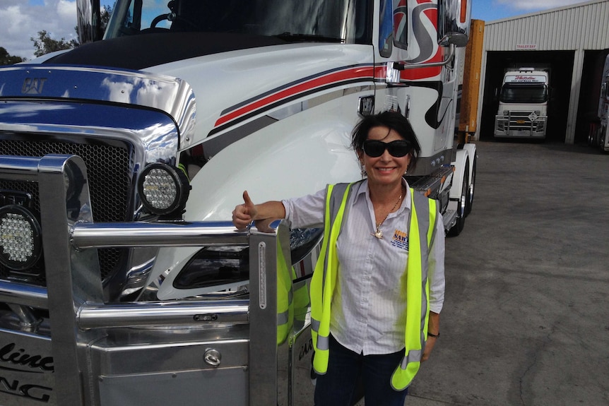 Female South Australian truckie Sharon Middleton