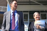 Cricket Australia CEO James Sutherland and WACA CEO Christina Matthews