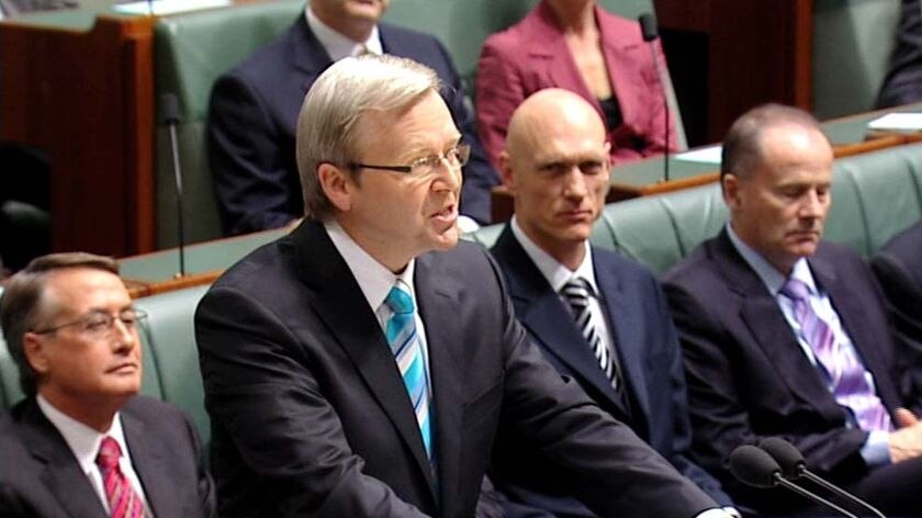 Mr Rudd says his plan to cut emissions is scientifically-based and similar goals are set elsewhere in the world.