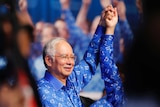 Najib Razak celebrates Malaysia election win