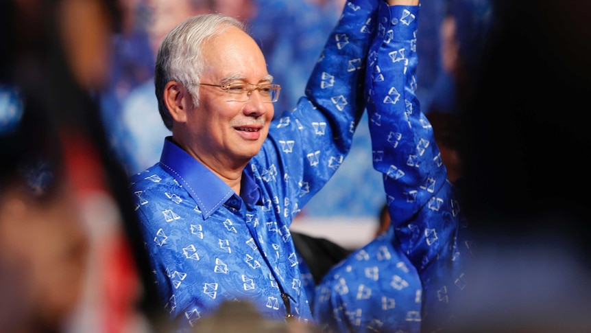 Najib Razak celebrates Malaysia election win