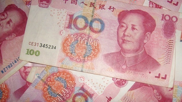 Chinese bank notes.