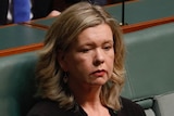 Bridget Archer in the House of Representatives during a debate to censure Scott Morrison 