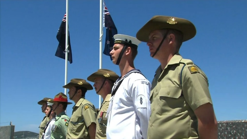 During commemorative service at Albany’s Anzac Peace Park