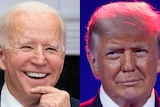 A composite image of  Joe Biden and Donald Trump