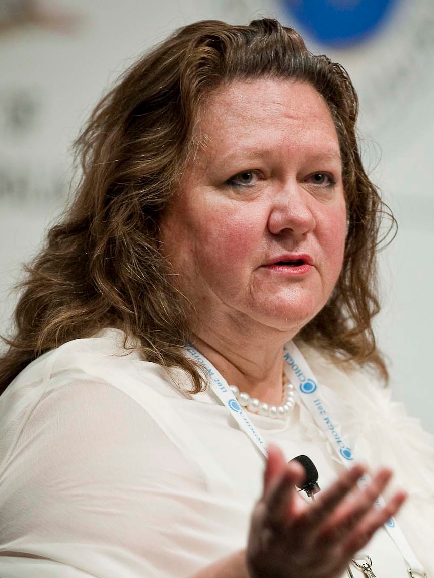 Gina Rinehart is making her play to change the climate of opinion in Australia (AAP)